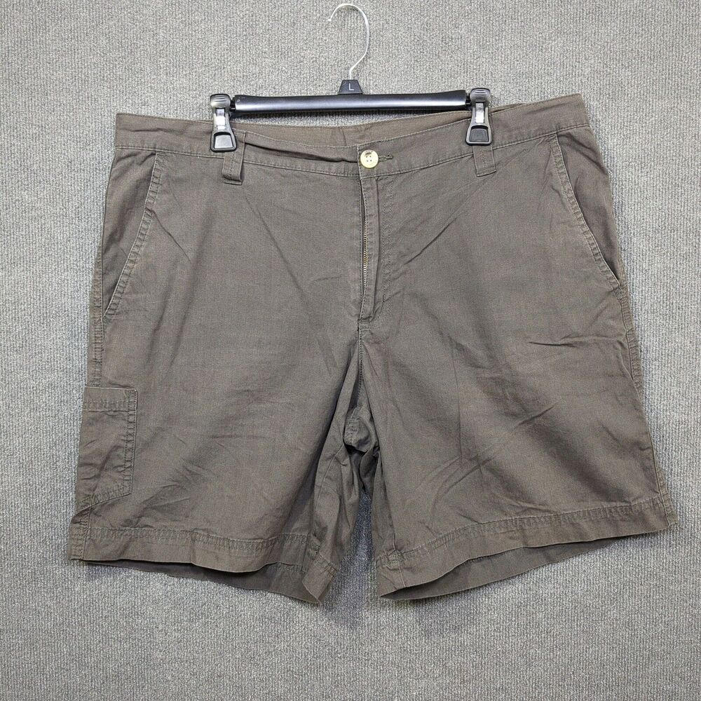 Columbia Shorts Mens 38x9 Brown Cotton Flat Front Pockets Hiking Lightweight